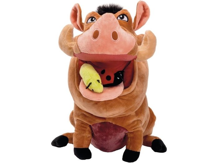Pelúcia marrom do Pumba, do Rei Leão, 35cm