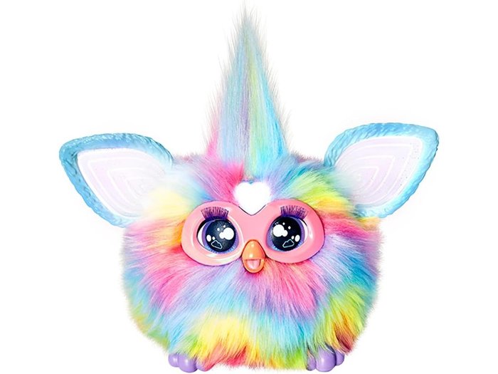 Furby Tie Dye colorido, pelúcia interativa ativada por voz