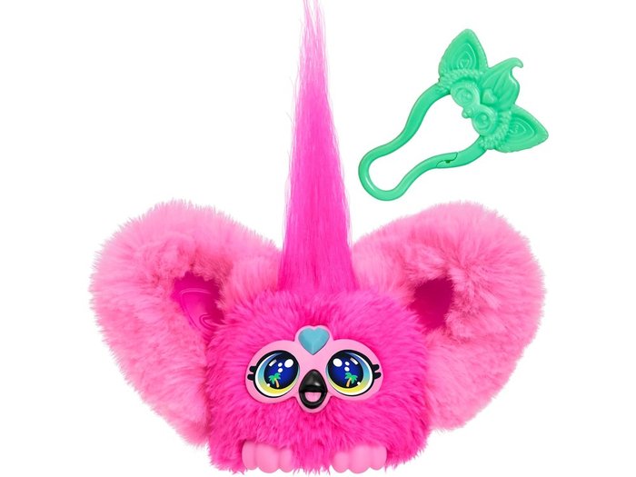 Pelúcia interativa Furby Furblets Flo-Flo rosa com olhos grandes